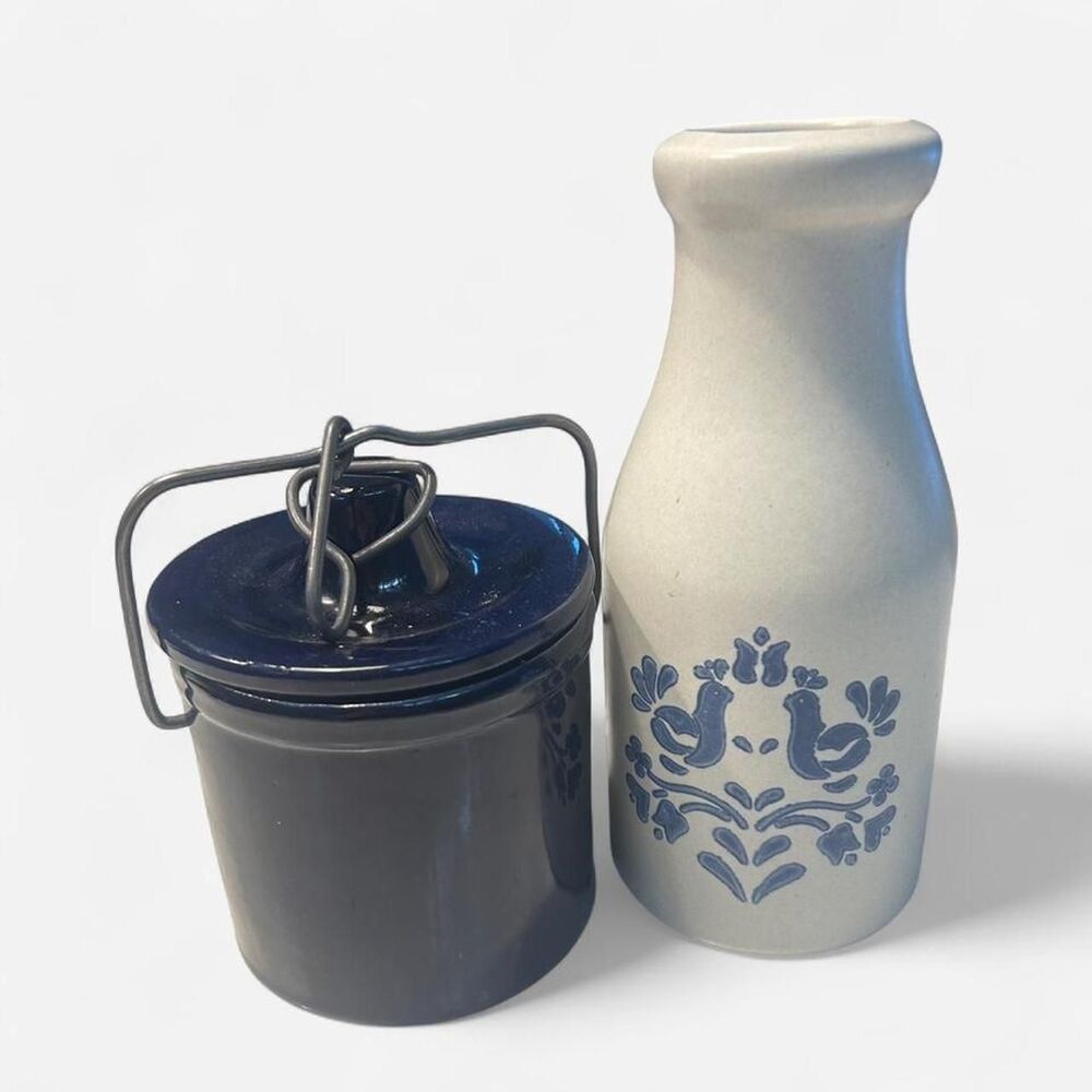 Blue and White Farmhouse Kitchen Decor Set